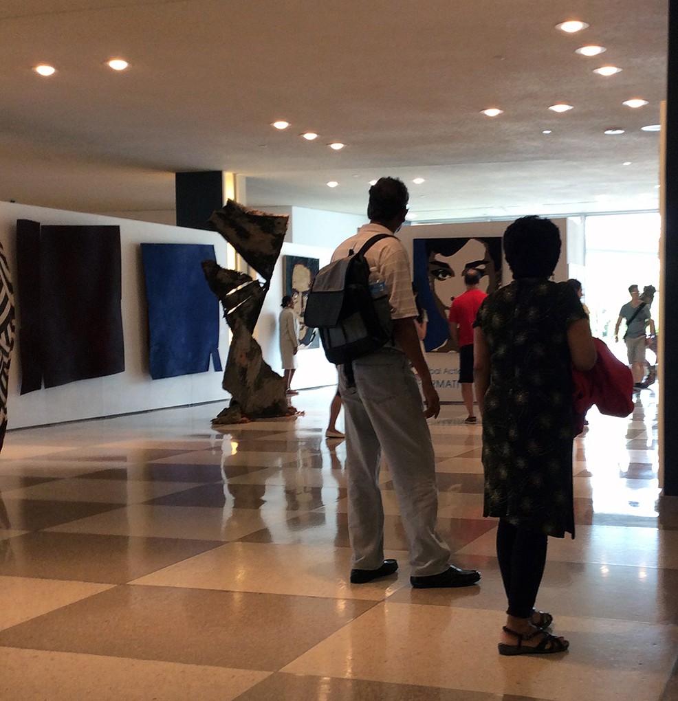 Visitors at the exhibition